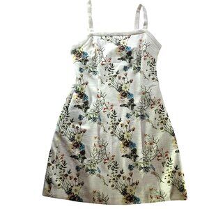 Lucy Paris Floral Print White Sleeveless Dress Medium cottagecore fairycore